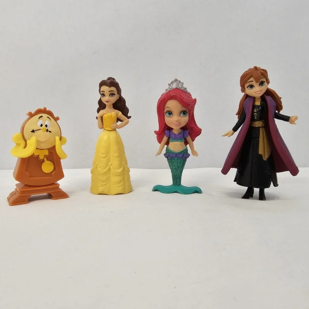 Disney Figurines Little Mermaid, Anna W/Removable Cloak, Belle & Cogsworth